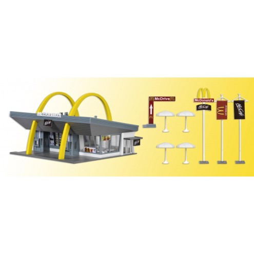 Vollmer 43634 - H0 McDonald`s Schnellrestaurant mit McDrive