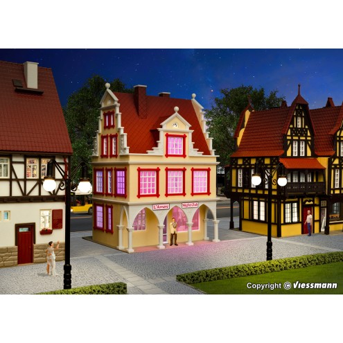 Vollmer 43871 - H0 Nachtclub „L‘Amore“ mit LED-Beleuchtung