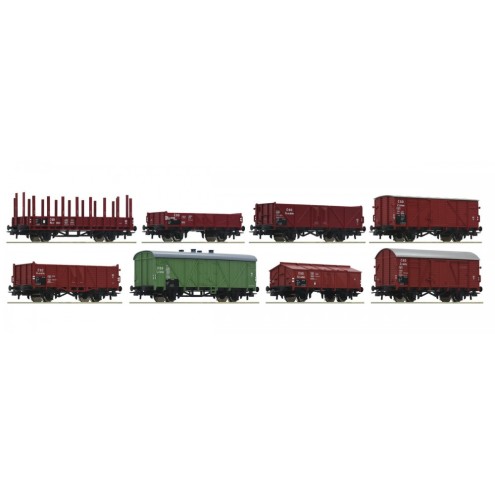 Roco 44001 - Güterwagenset CSD 8 Stk.