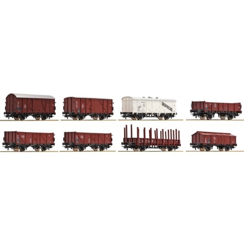 Roco 44002 - 8-teiliges Set Güterwagen der DB