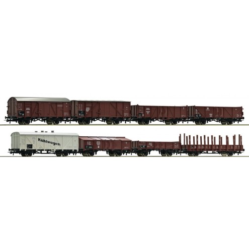 Roco 44003 - 8-teiliges Set Güterwagen der DRG