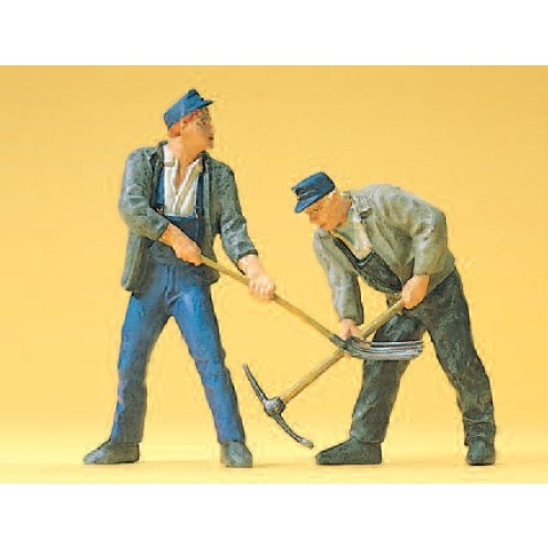 Preiser 45007 - 2 Gleisbauarbeiter mit Pickel