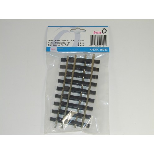 Lenz 45023 - Bogen R 2, 7,5° 2 Stück