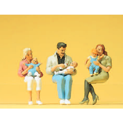 Preiser 45024 - Sitzende Eltern mit Kindern
