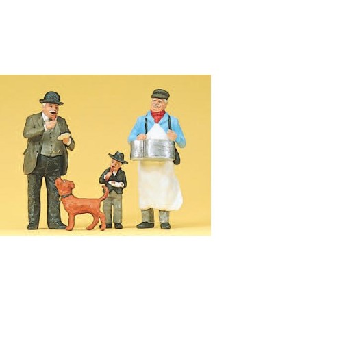 Preiser 45059 - Wurstverkäufer mit Kunden