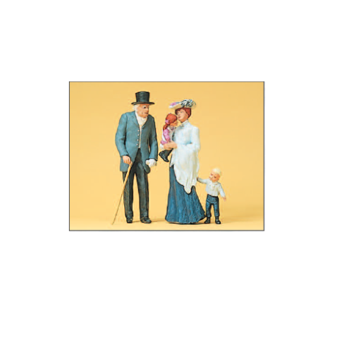 Preiser 45066 - Alter Herr, Dame mit Kindern