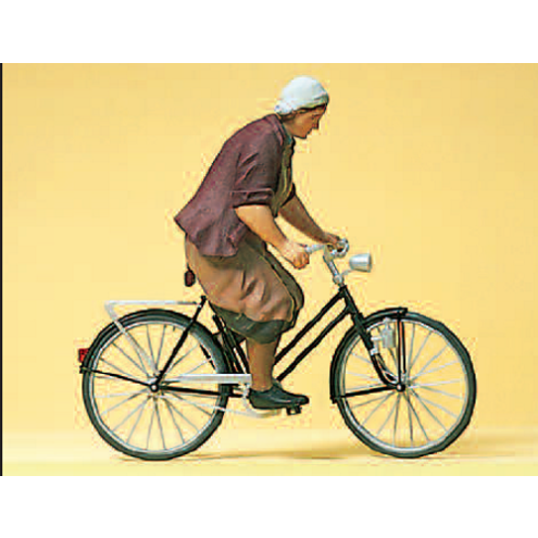 Preiser 45068 - Bäuerin auf Fahrrad
