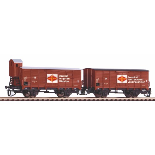 Piko 47033 - TT-2er Set Ged. Güterwg. G02 Fortschritt DR III m./o. Bhs.