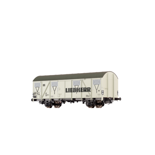 Brawa 47282 - H0 GEDECKTER GÜTERWAGEN GBS 245 „LIEBHERR” DER DB IV Liebherr