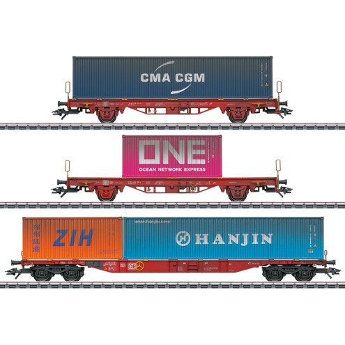 Märklin 47580 - Container-Tragwagen-Set Lgs 580