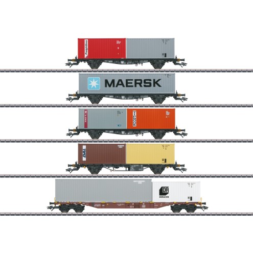 Märklin 47680 - Containerwagen-Set(5 Wagen)DB