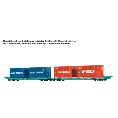 Brawa 48103 - H0 Containerwagen Sffggmrrss FS, VI