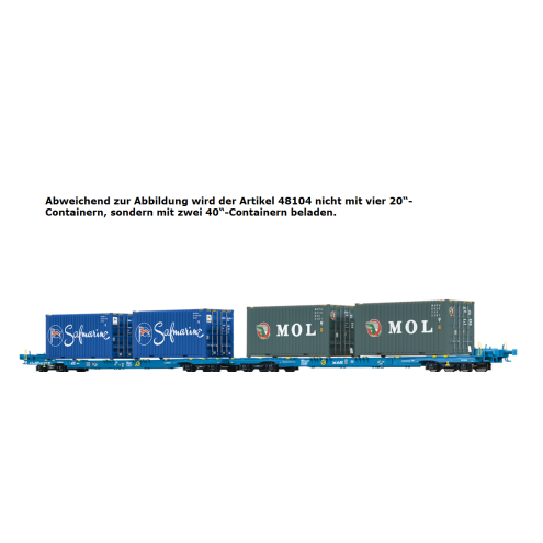 Brawa 48104 - H0 Containerwagen Sffggmrrss DB, VI