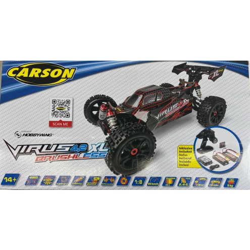 Carson 500409080 - 1:8 Virus 4.2 XL Brushless RTR