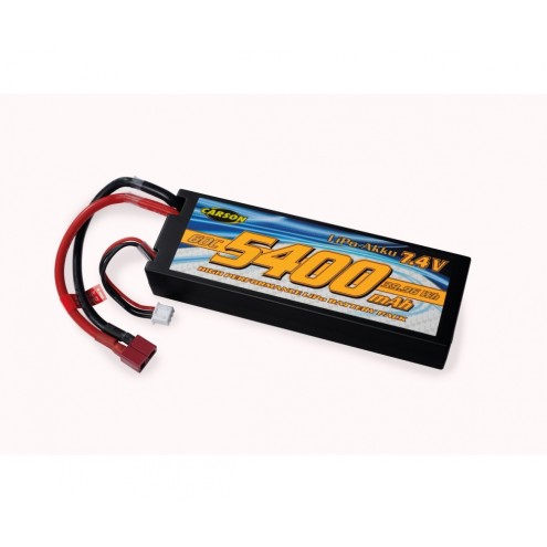 Carson 500608234 - 7,4V/5400mAh 60C LiPO Race Akku T-Pl. HC