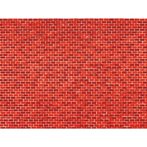 Auhagen 50104 - Dekorpappen Ziegelmauer rot H0/TT