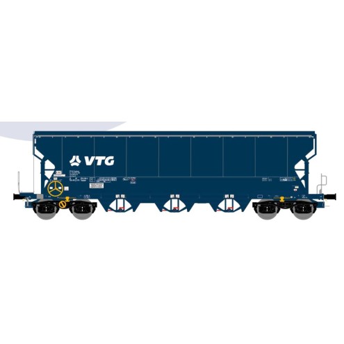 NME 504623 - Getreidewagen Tagnpps 102m³, blau, VTG, 3 Auslässe, geänd. Wag.nr.