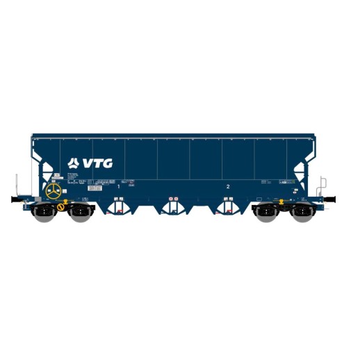 NME 504633 - Getreidewagen Tagnpps 102m³, blau, VTG, 2 Auslässe, geänd. Wag.nr.