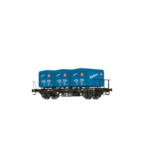 Brawa 50604 - Behältertragwagen BTs 30 der DB, mit Ekrt 212 "Bahlsen" 