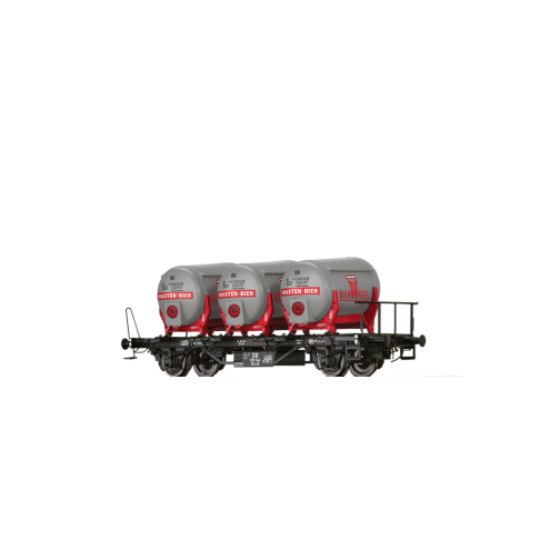 Brawa 50605 - Behältertragwagen BTs 30 der DB, mit Ddikr 621 "Holsten-Bier"