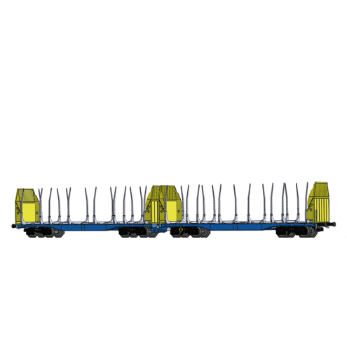 Brawa 50667 - H0 Drehgestellflachwagen Sggmmrrs der VTG 