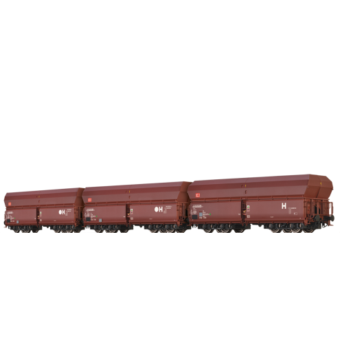 Brawa 50678 - Schüttgutwagen Fals 176 und Fals 186 der DB AG, 3er-Set