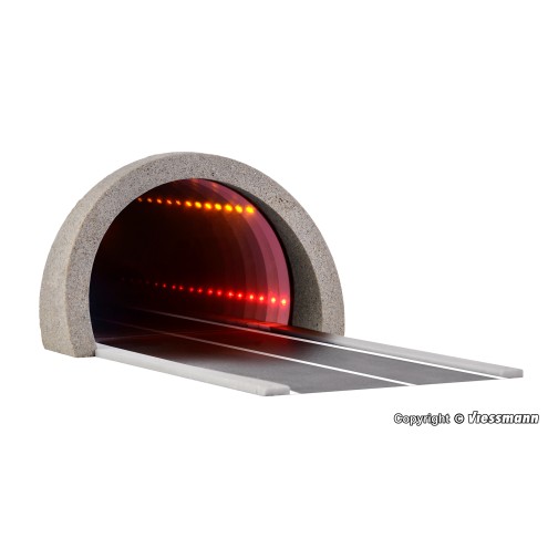 Viessmann 5098 - H0 Straßentunnel modern, mit LED Spiegeleffekt und Tiefenwirkung