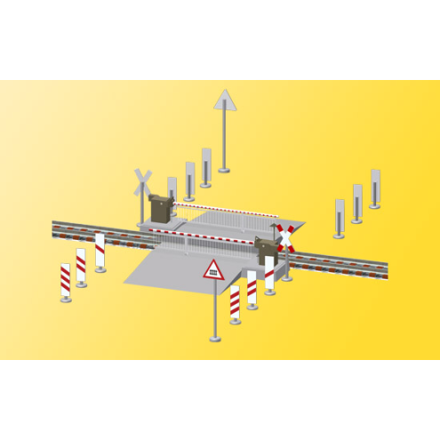 Viessmann 5104 - H0 Bahnschranke mit Behang, vollautomatisch