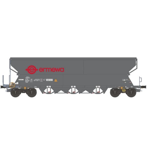 Nme 512682 - Getreidewagen Tagnpps 101m³, ERMEWA, dkl.grau, geänd.
