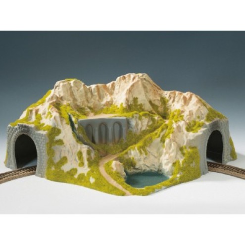 Noch 05130 - Ecktunnel 1-gleisig, gebogen, 41 x 37 cm HO