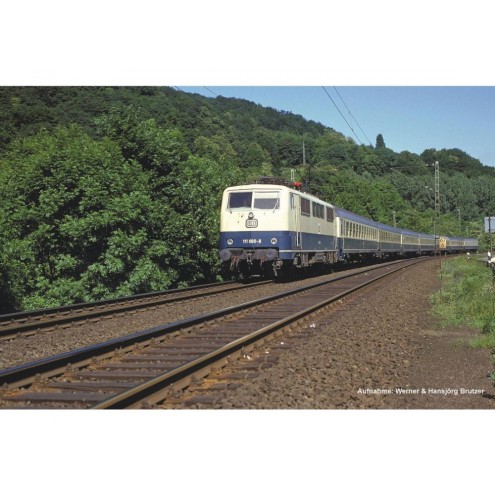 Piko 51846 - E-Lok BR 111 DB ozeanblau-beige IV + DSS PluX22