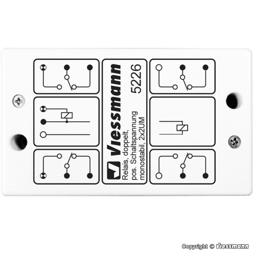 Viessmann 5226 - Relais, monostabil, 2 x 2UM, positiver Schaltimpuls