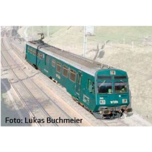 NME 538690 - Steuerwagen mit Zugzielanzeige, neues BLS Logo, dunkelgrün, m. Innenbel., DC/DCC