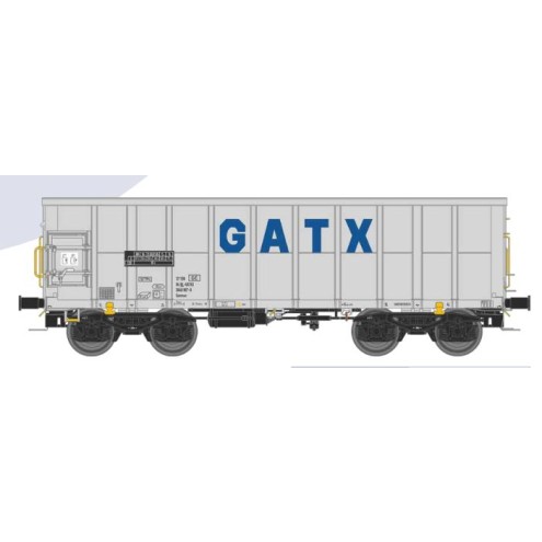 NME 545650 - Off. Güterwag. Eamnos 11,3m "GATX", hellgrau, geänd. Wag.nr., AC