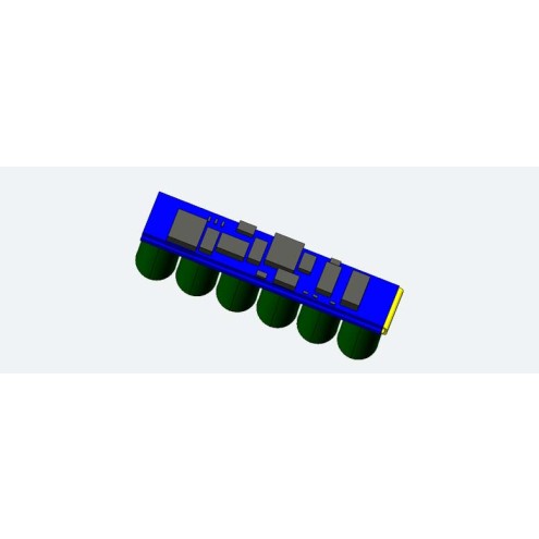ESU 54673 - PowerPack MiniXS, Energiespeicher mit MCU für LokPilot 5 / LokSound 5, 6*0.22F/2.7V, 25.5 x 4.5 x 13.5mm