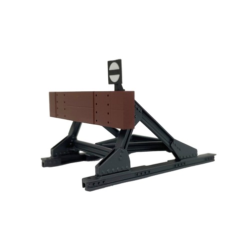 Lenz 55067 - Prellbock mit Bohle, Messing Fertigmodell