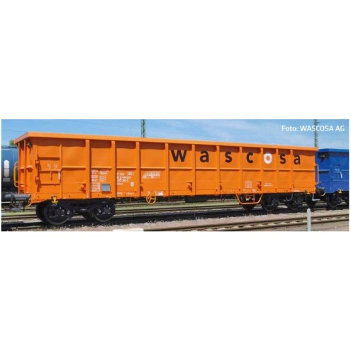 NME 554690 - Hochbordwagen Eanos 15,74m "WASCOSA", orange, m. Zugschl.bel. DE, DC/DCC, FN
