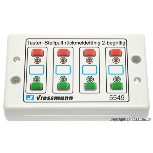 Viessmann 5549 - Universal-Tasten-Stellpult, rückmeldefähig, 2-begriffig