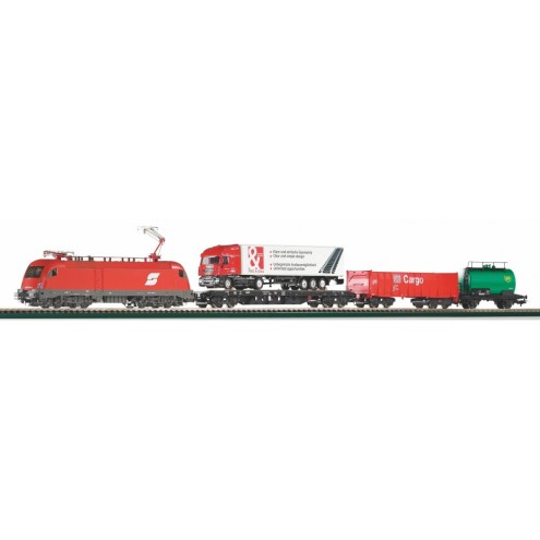 Piko 57177 - S-Set E-Lok ÖBB Taurus + Güterwg. A-Gleis & B V