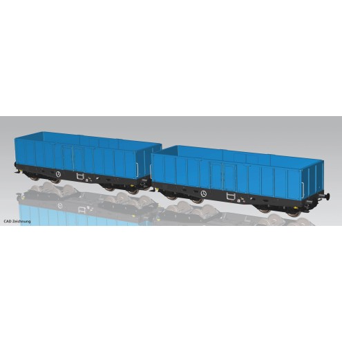 Piko 58260 - 2er Set Hochbordwg. 401Zk PKP Cargo VI