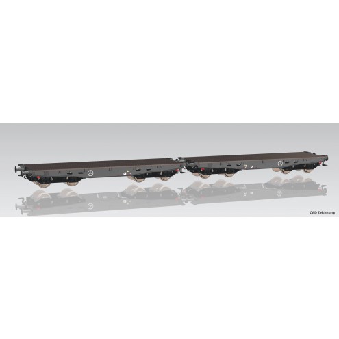 Piko 58262 - 2er Set Flachwg. 401Z PKP V