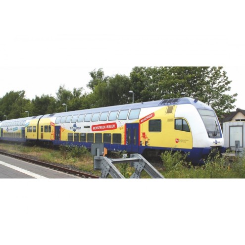 Piko 58369 - 3er Set Doppelstockwagen Metronom VI