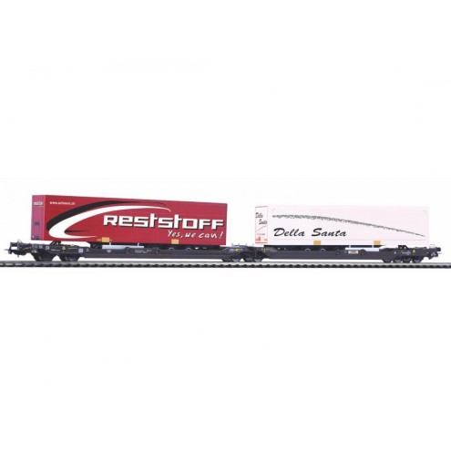 Piko 58956 - T3000e Hupac mit 2 Trailer Schöni und Della Santa VI
