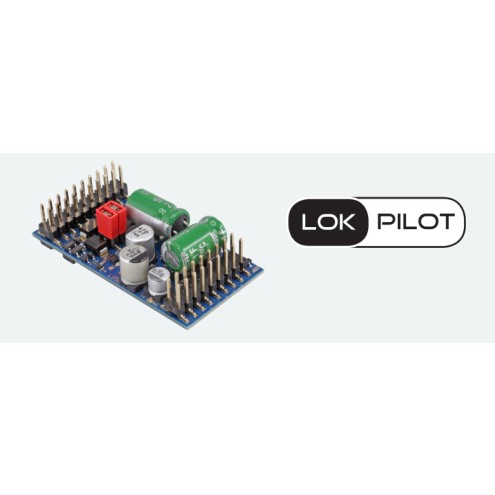 ESU 59325 - LokPilot 5 L DCC, Stiftleiste mit Adapter, Spurweite 0, G, I