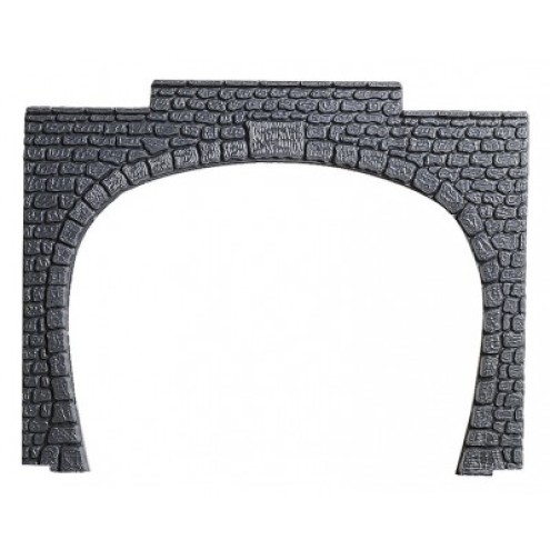 Noch 60020 - Tunnel-Portal Kunststoff, 2-gleisig, 15,5 x 12,5 cm