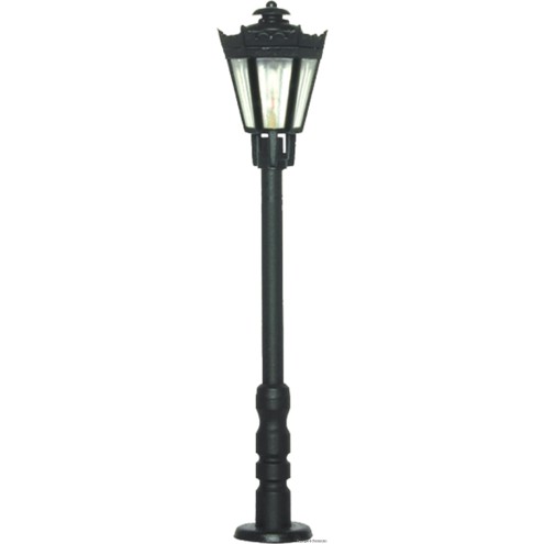 Viessmann 6071 - Parklaterne schwarz mit klarem Schirm, LED warmweiß