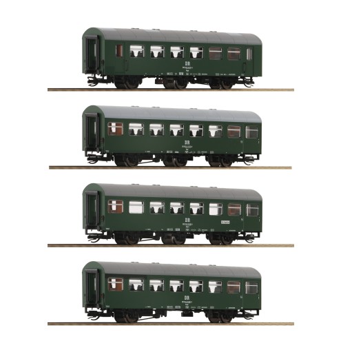 Roco 6280002 - 4er Set Rekowagen DR #1 „Spur TT“