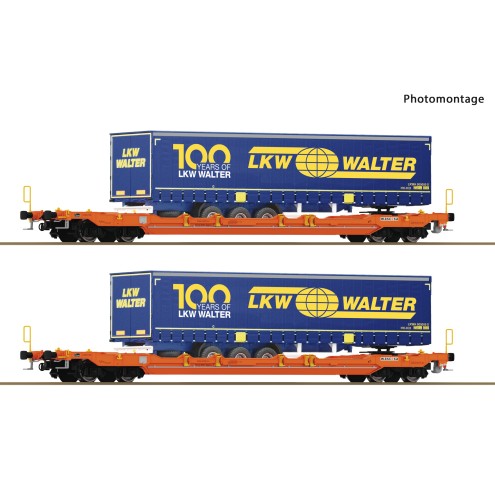 Roco 6600064 - 2er Set Taschenwg. T5 Wascosa+LKW Walter