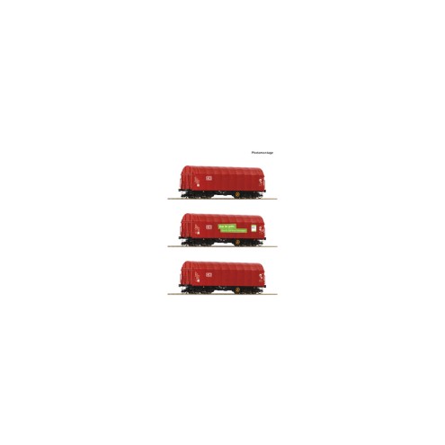 Roco 6680012 - 3er Set Schiebeplanenwag. DB-A „Spur TT“