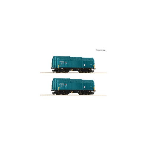 Roco 6680014 - 2er Set Teleskophaubenwag. SBB „Spur TT“
